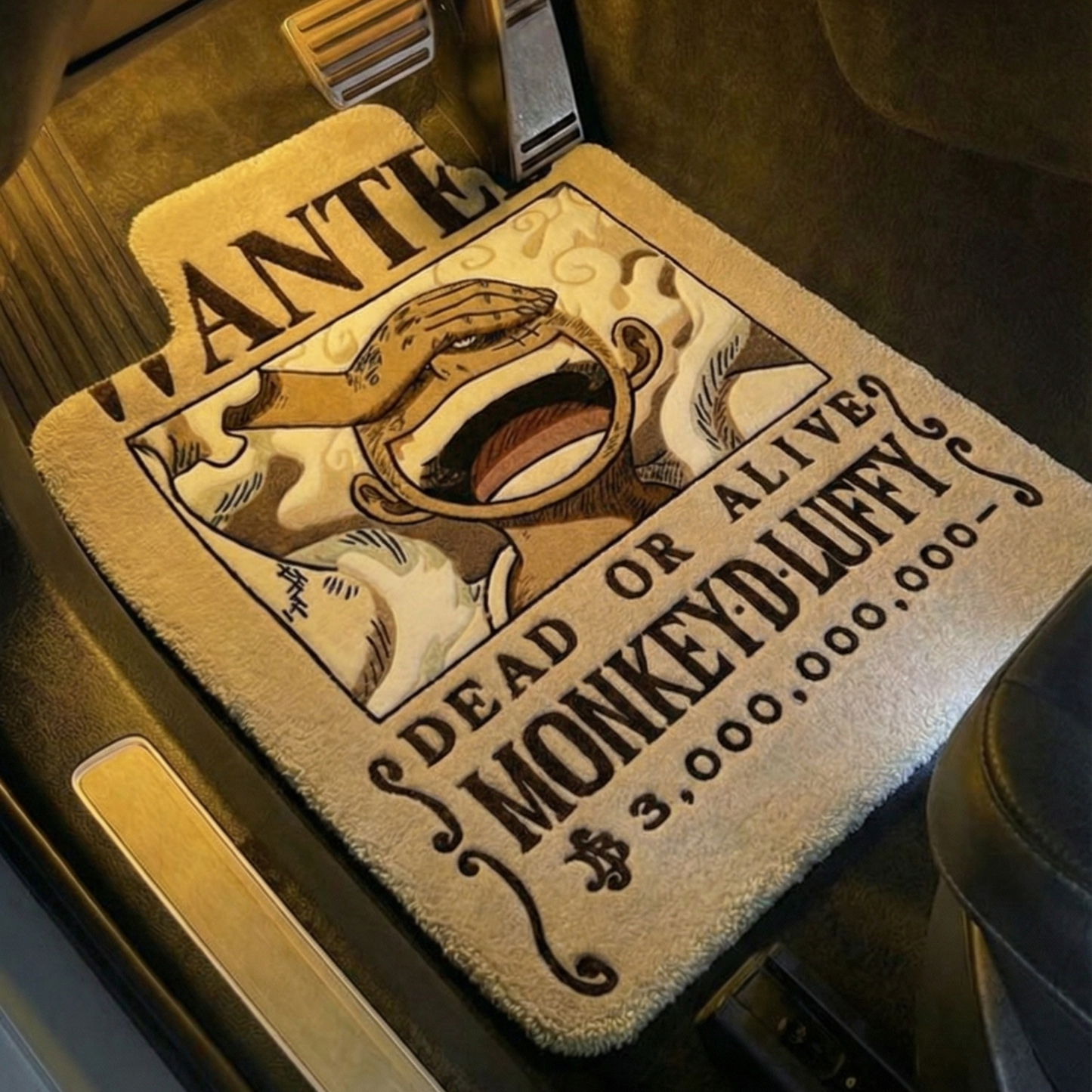 LUFFY WANTED CAR RUG