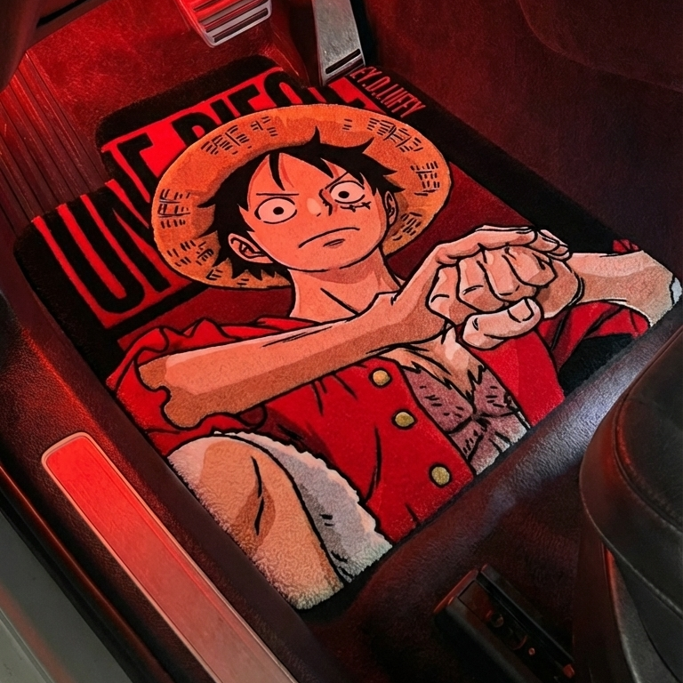 RED PIRATE CAR RUG